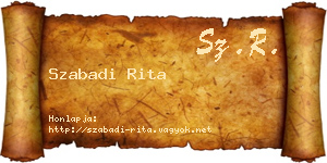 Szabadi Rita névjegykártya